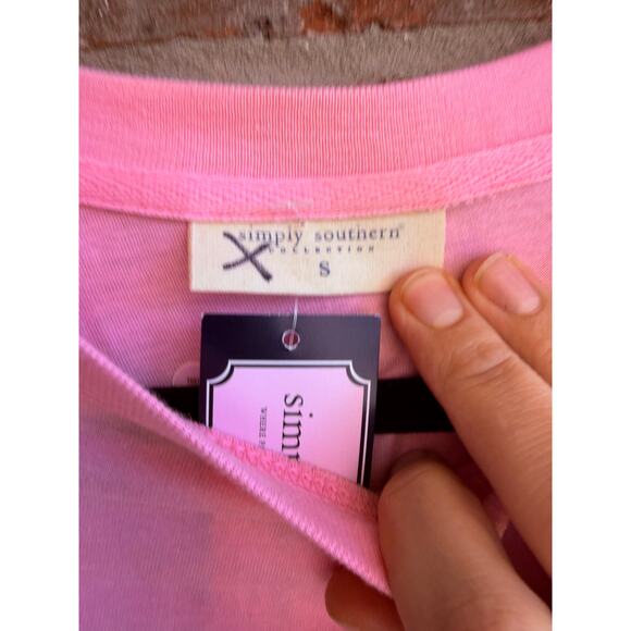 Simply Southern Womens Pink /PeachLong Sleeve T-Shirt Sz Small NWT - Picture 5 of 5